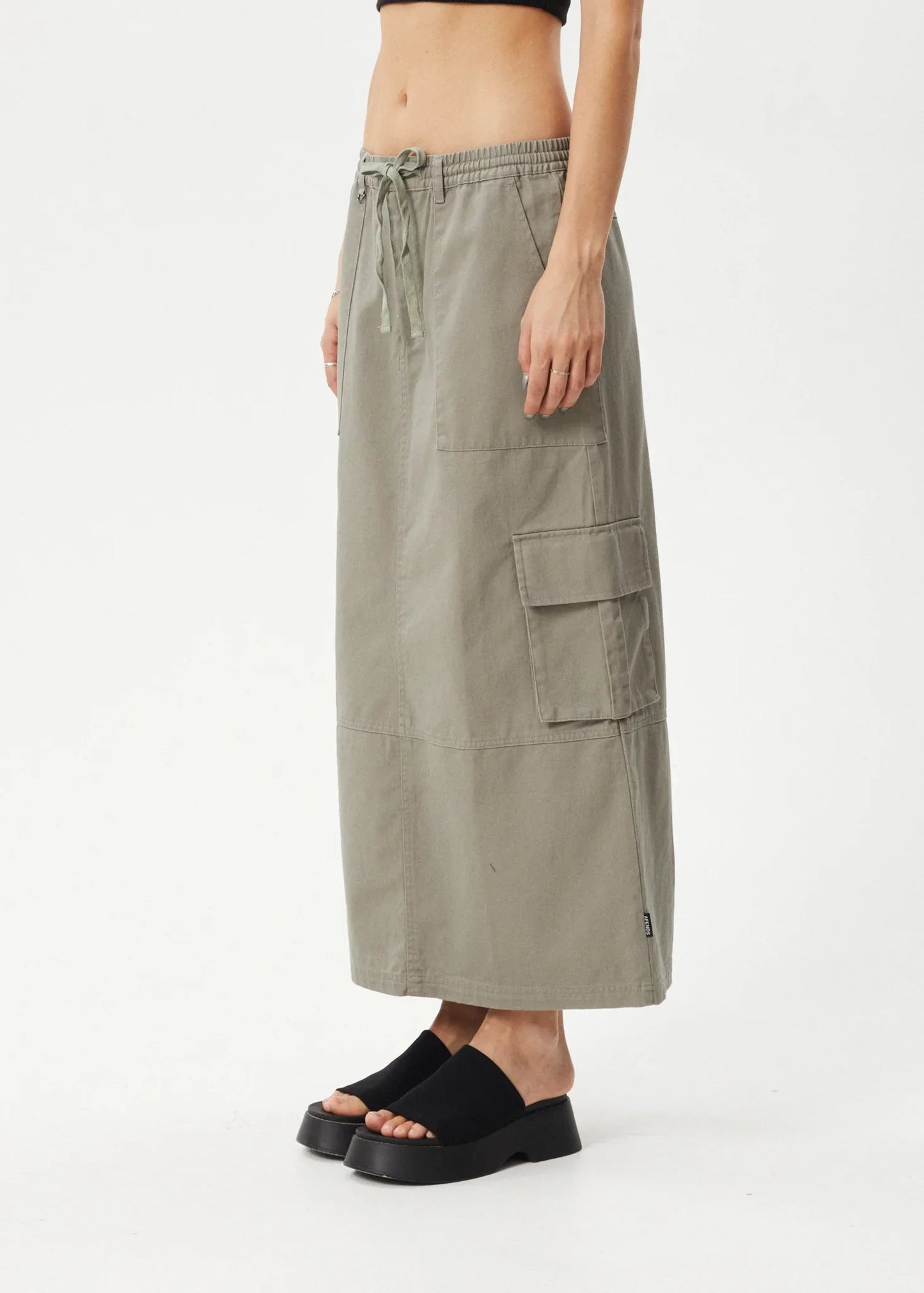 Tasman Cargo Maxi Skirt - AfendsW243906 - GOV - Grey Olive - L
