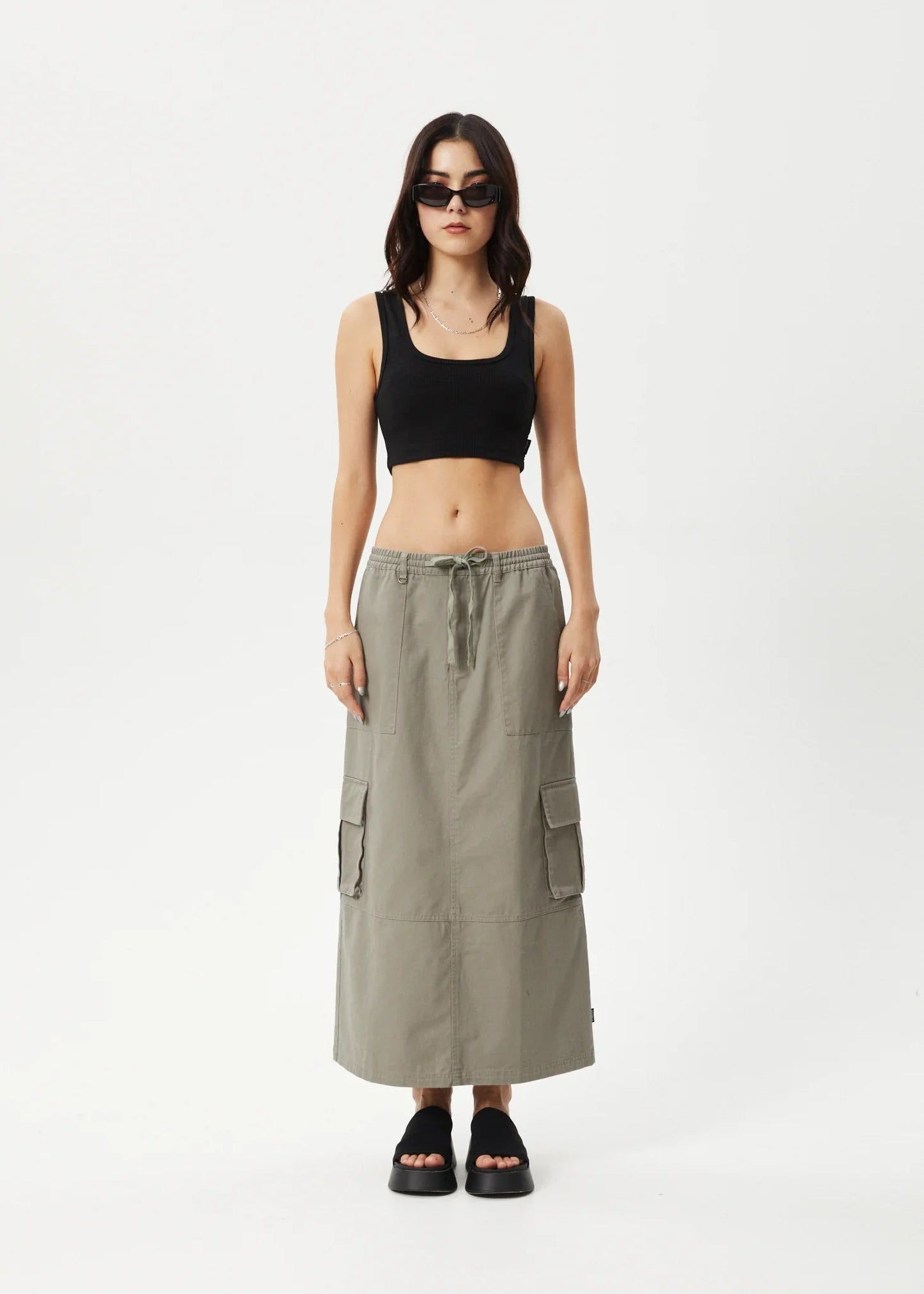 Tasman Cargo Maxi Skirt - AfendsW243906 - GOV - Grey Olive - L