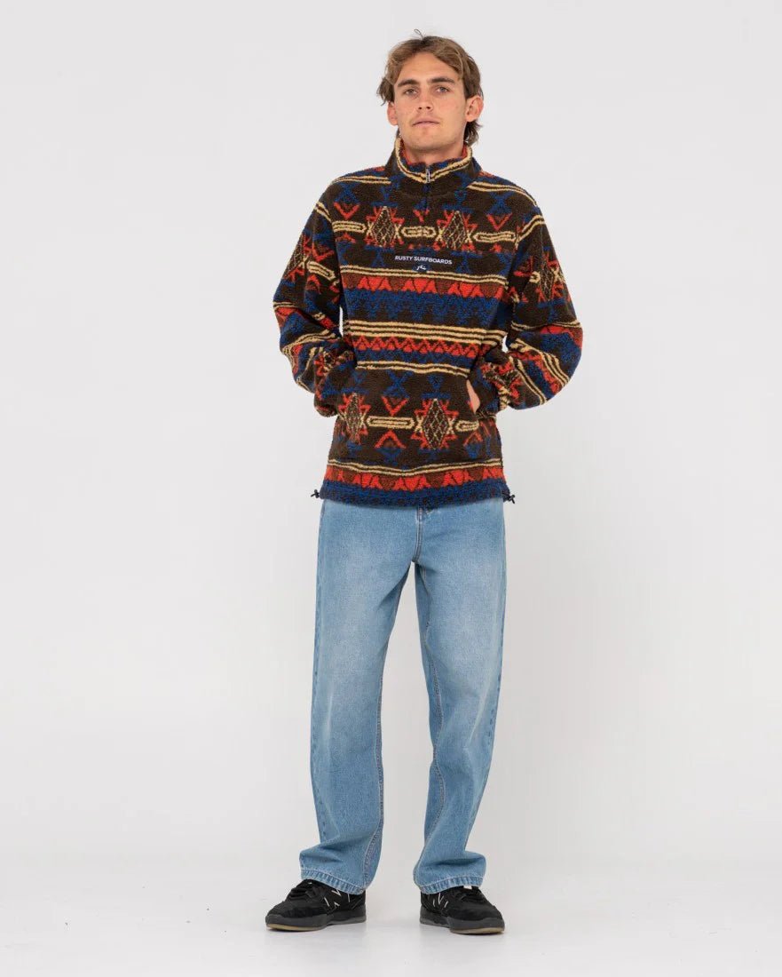 Teka 1/4 Zip Polar Fleece - RustyFTM1056 - FALCON - L