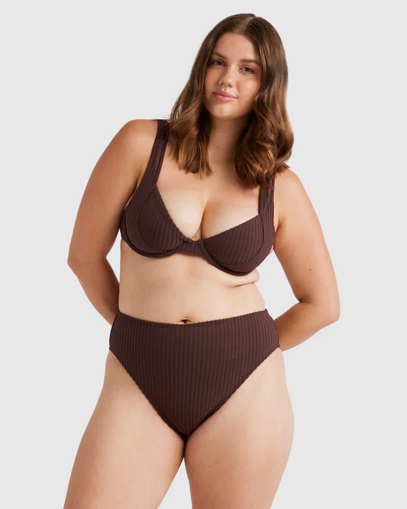 Terry Rib Chloe Bra - Billabongubjx300629 - rsl0 - Choc Cherry - 10