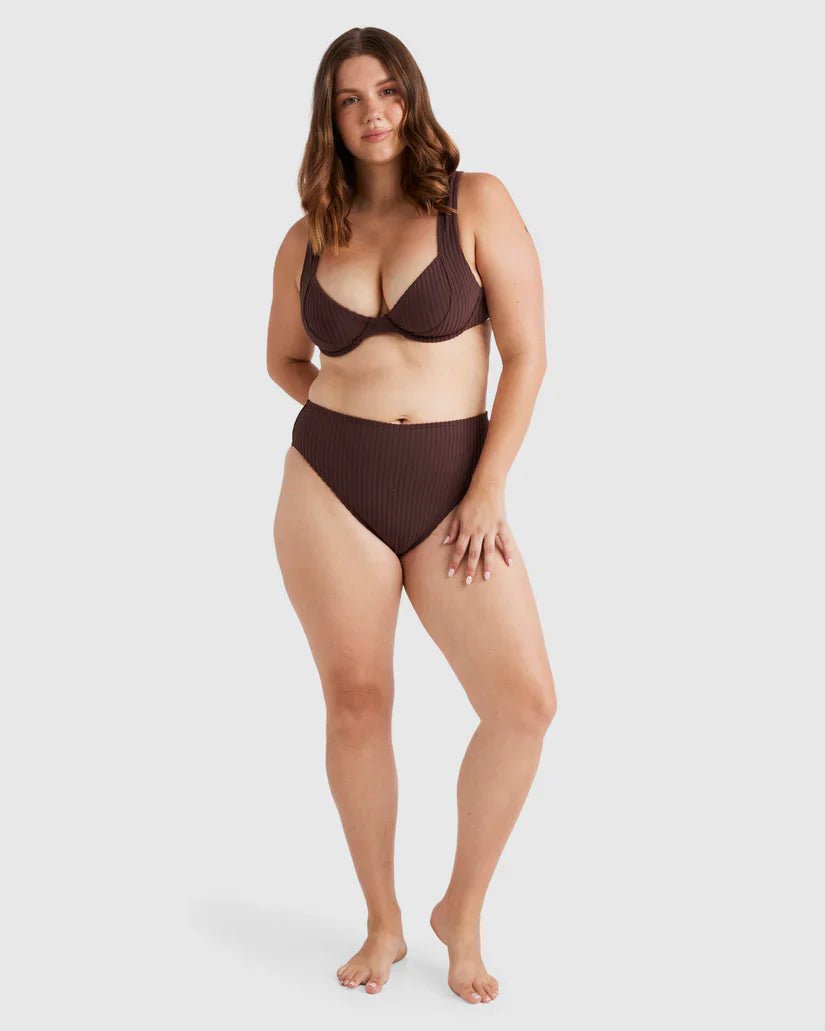 Terry Rib Chloe Bra - Billabongubjx300629 - rsl0 - Choc Cherry - 10