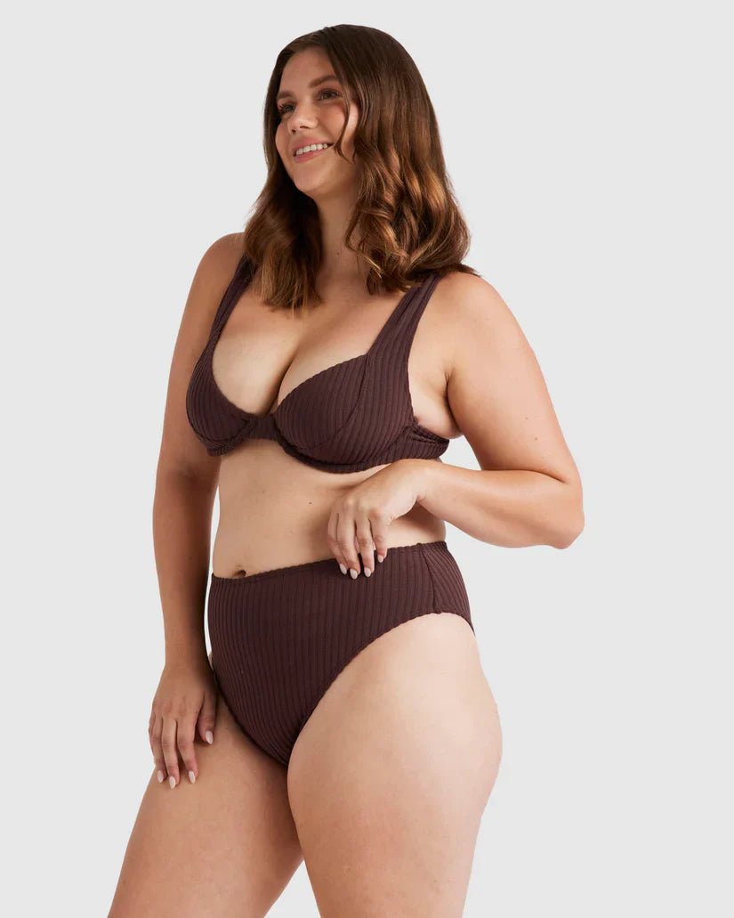 Terry Rib Chloe Bra - Billabongubjx300629 - rsl0 - Choc Cherry - 10