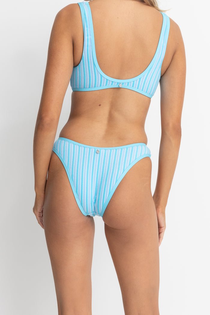 TERRY SANDS STRIPE HI CUT PANT - Rhythm0724SW - BB29 - BLUE - 14