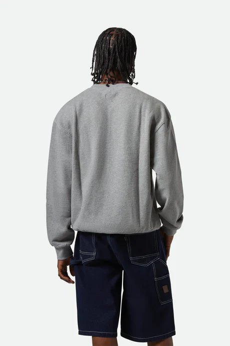The League Broken In Crew - Brixton22731 - HTGRY - Heather Grey - L