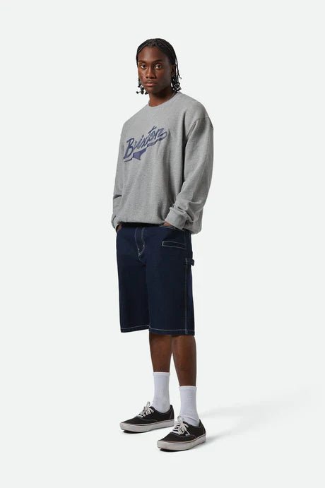The League Broken In Crew - Brixton22731 - HTGRY - Heather Grey - L