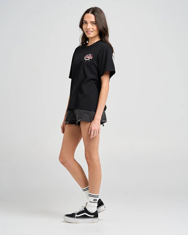 THE SEA CAPTAIN | WOMENS SS TEE - Mad HueysH425W01004 - BLACK - M