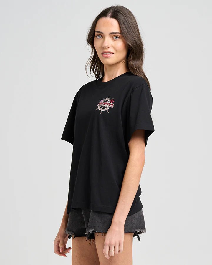 THE SEA CAPTAIN | WOMENS SS TEE - Mad HueysH425W01004 - BLACK - M
