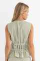 TIE FRONT TOP - Rhythm1025W - FT09 - ALO - ALOE - 08
