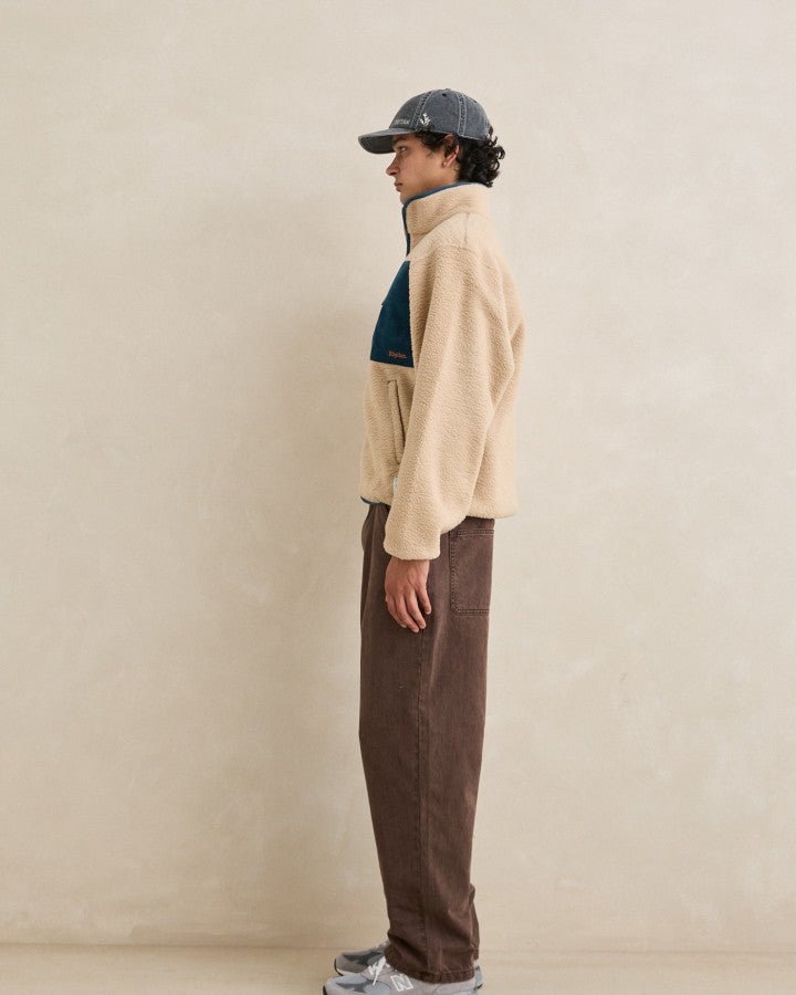 TRAIL ZIP THRU FLEECE - Rhythm0126M-FL05-SAND-3L