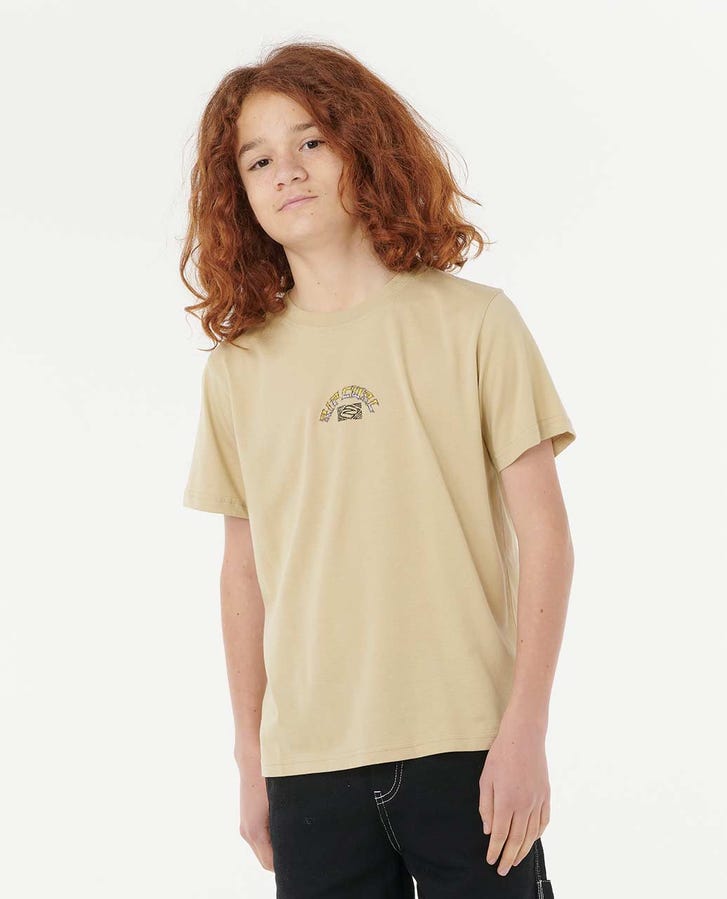 TROPIC DAZE ART TEE - BOY - Rip Curl123BTE - KHAKI SAND - 8