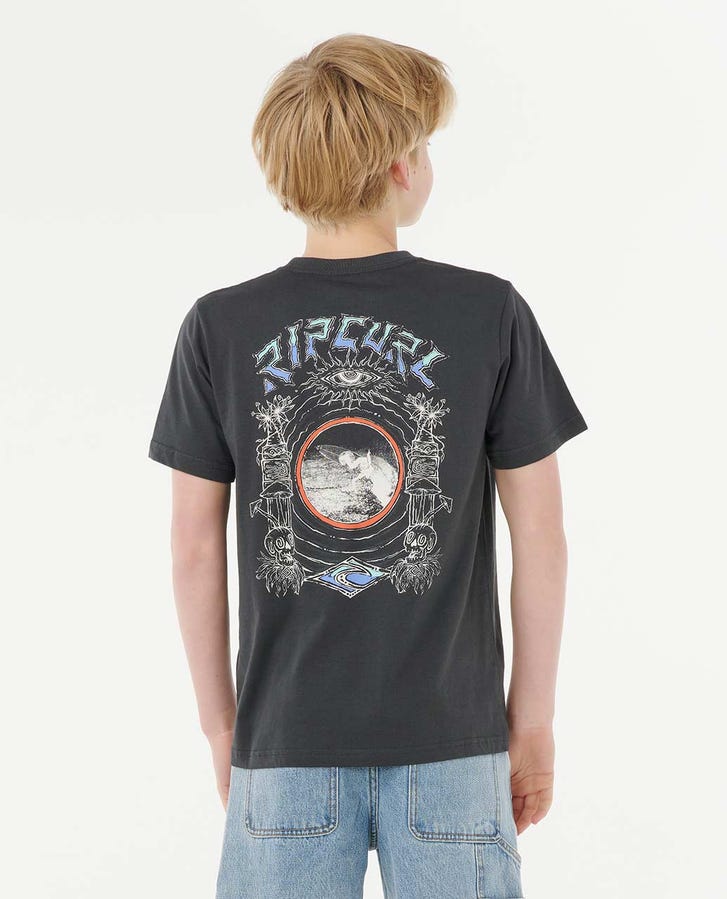 TROPIC DAZE ART TEE - BOY - Rip Curl123BTE - WASHED BLACK - 8