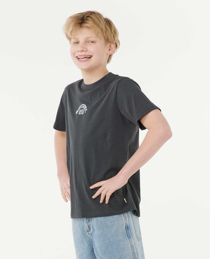 TROPIC DAZE ART TEE - BOY - Rip Curl123BTE - WASHED BLACK - 8