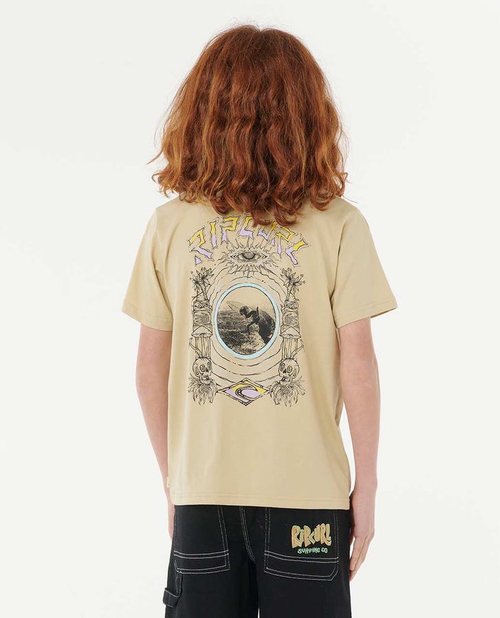 TROPIC DAZE ART TEE - BOY - Rip Curl123BTE - WASHED BLACK - 8