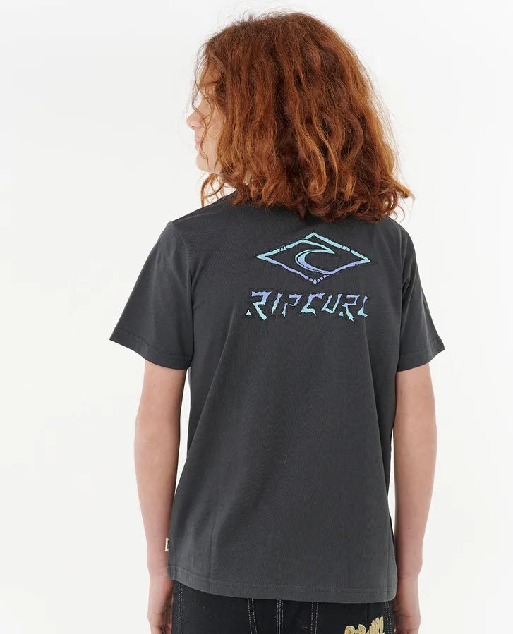 TROPIC DAZE LOGO TEE - BOY - Rip Curl124BTE - WASHED BLACK - 8