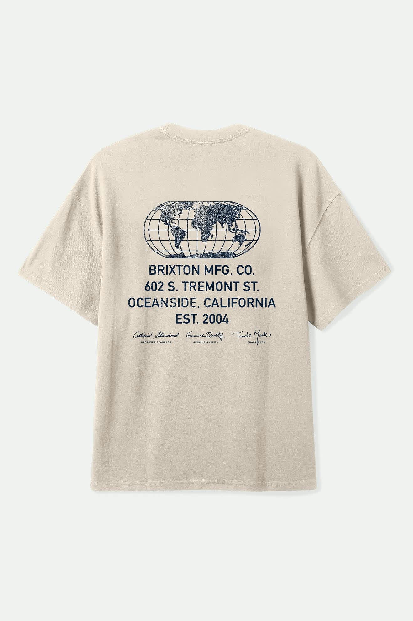 UNION HW RELAXED TEE - Brixton22813 - CREAM CLASSIC WASH - S