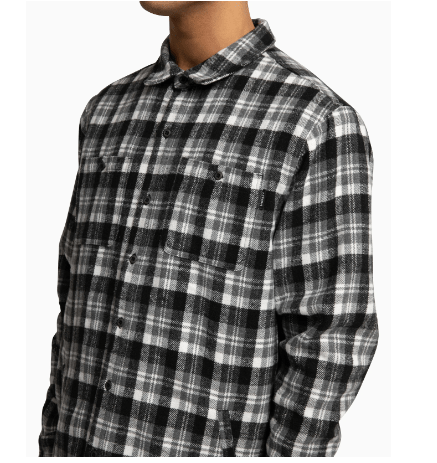 Union Plaid Ls Shirt - Hurleymlsau24unp - blk - Black - L