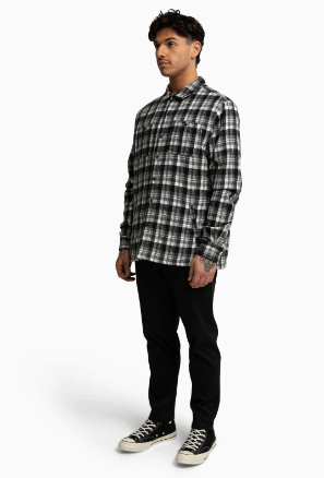 Union Plaid Ls Shirt - Hurleymlsau24unp - blk - Black - L
