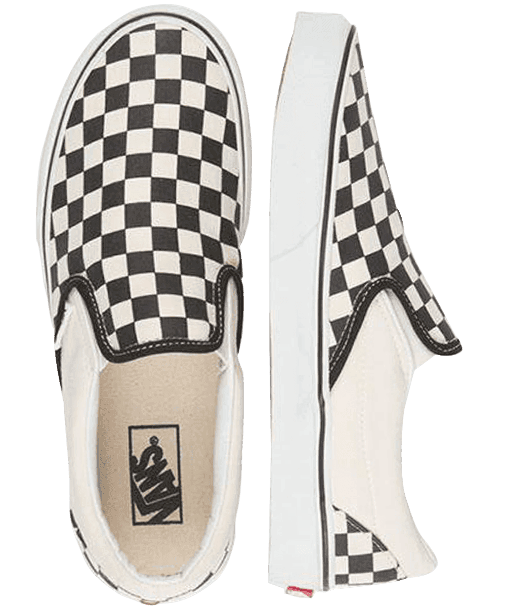 Vans Classic Slip On - VansVN000EYEBWW - Blk&Wht Chckerboard/Wht - 10to11.5