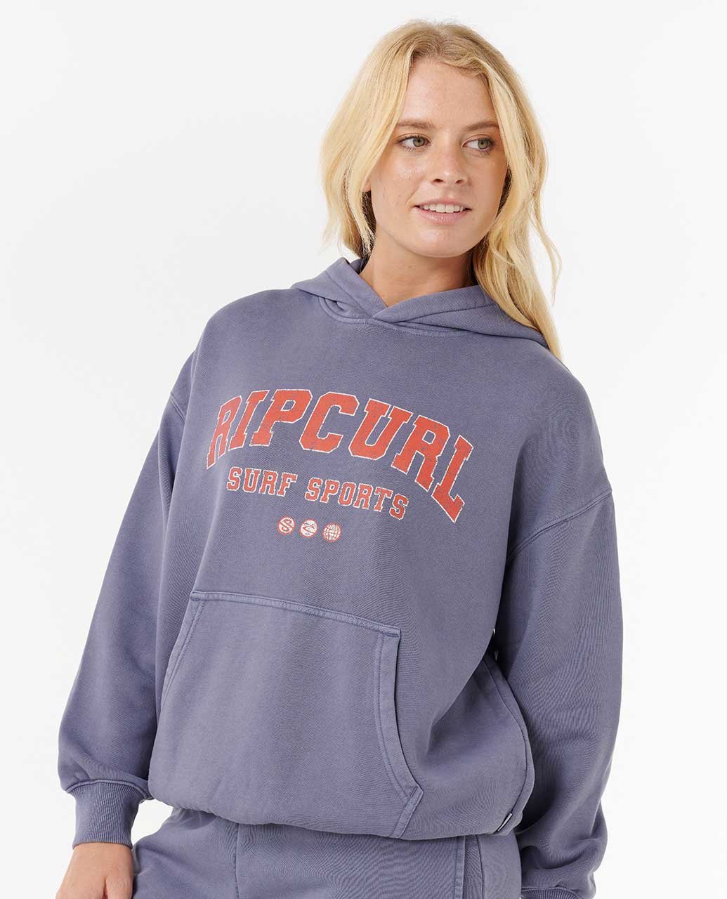VARSITY SPORTS O/S HOOD - Rip Curl09UWFL - BLUE GREY - XS