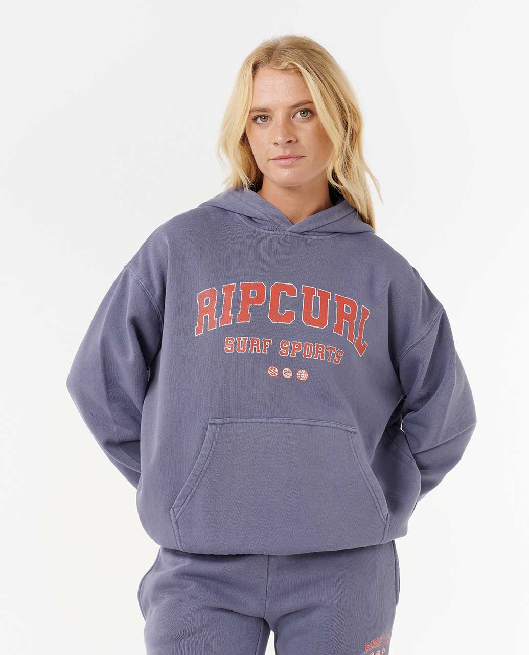 VARSITY SPORTS O/S HOOD - Rip Curl09UWFL - BLUE GREY - XS
