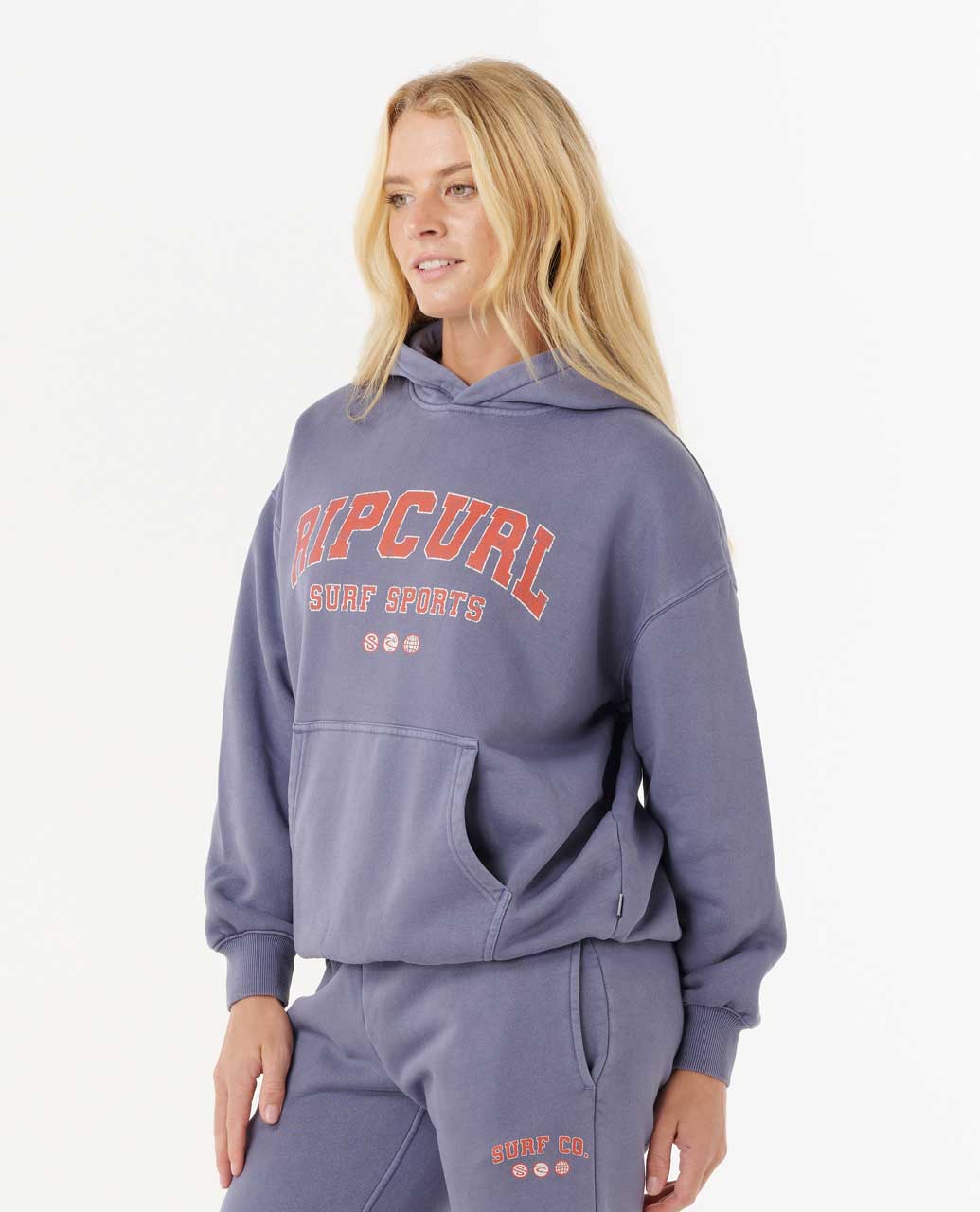 VARSITY SPORTS O/S HOOD - Rip Curl09UWFL - BLUE GREY - XS
