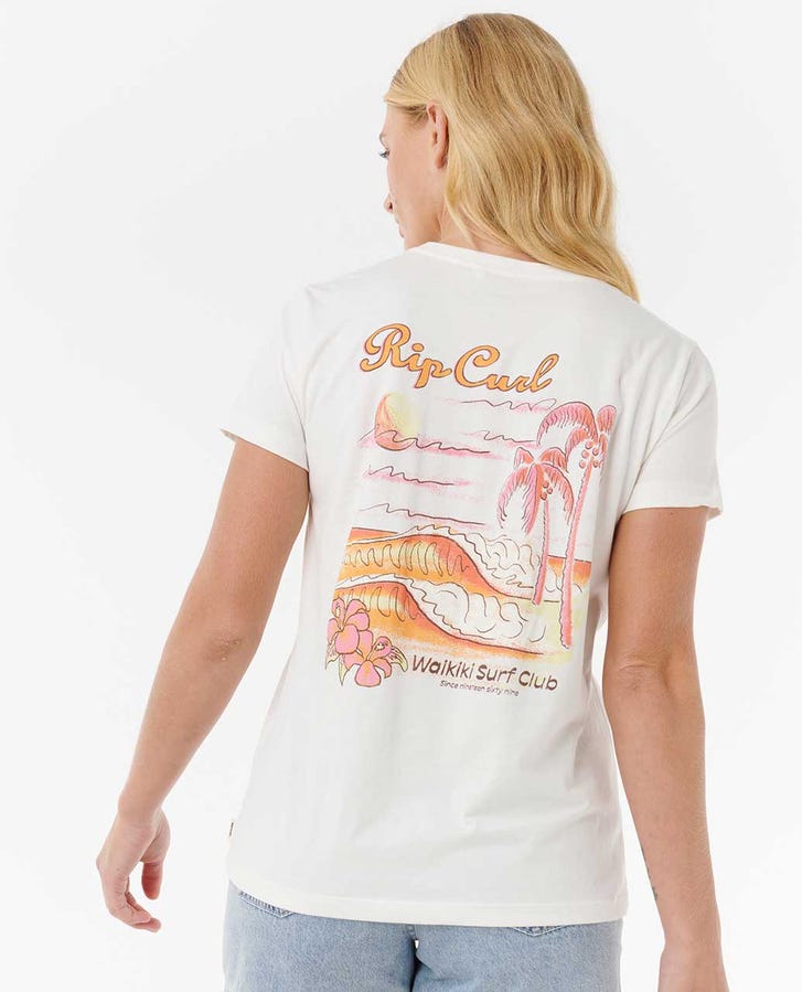 WAIKIKI STANDARD TEE - Rip Curl0JAWTE - BONE - XS