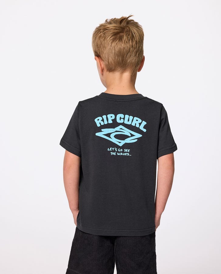 WAVE DAYZ LOGO TEE - BOY - Rip Curl02DTTE - WASHED BLACK - 1to2