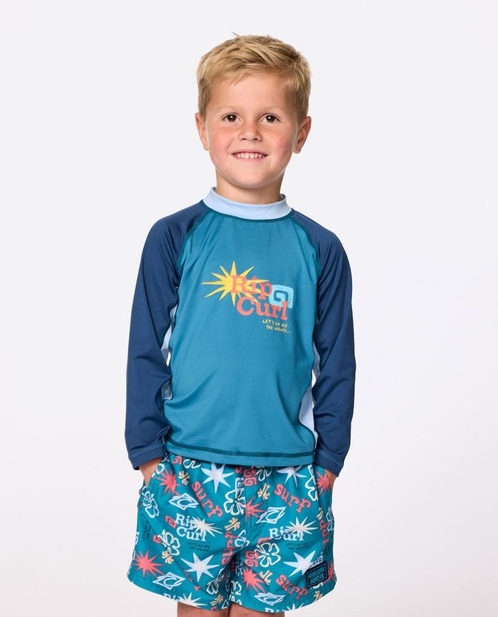 WAVE DAYZ UPF L/S - BOY - Rip Curl130TRV - STORM BLUE - 1 - 2