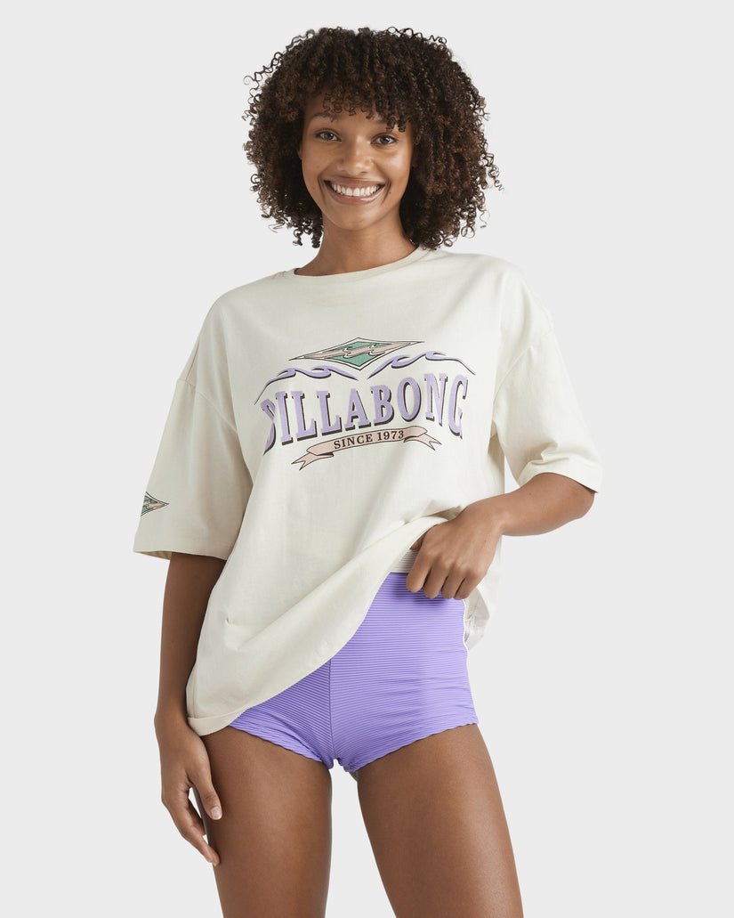 WAVE OUT TEE - Billabong24B353579 - Light Grey - XS/6