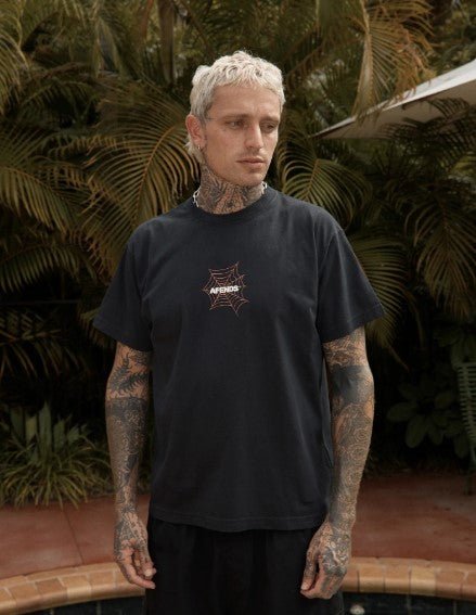 Webhead Boxy Fit Tee XL - AfendsM251014 - STK - Stone Black - L