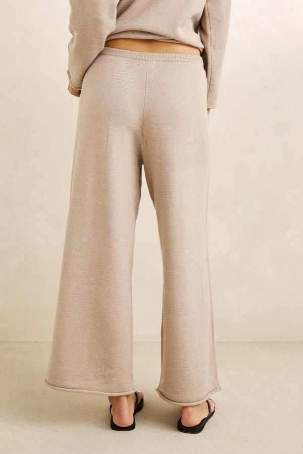 WILLA ROLLED HEM KNIT PANT -RhythmCD25W-PA54SW-TAUPE-6