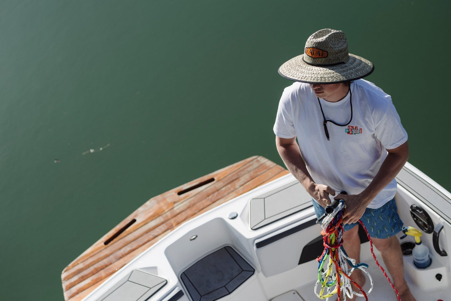 2023 Radar Paddler's Sun Hat -Radar238386-Tan Straw / Collage Nylon-OSFM