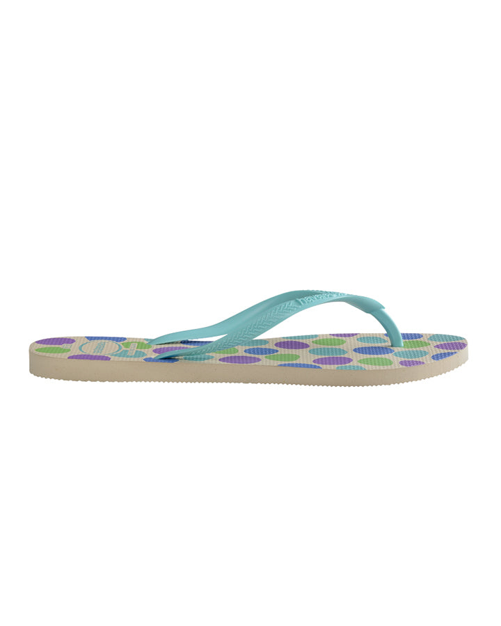 Havaianas Kids Slim Retro Biege Stra/Ice Blue