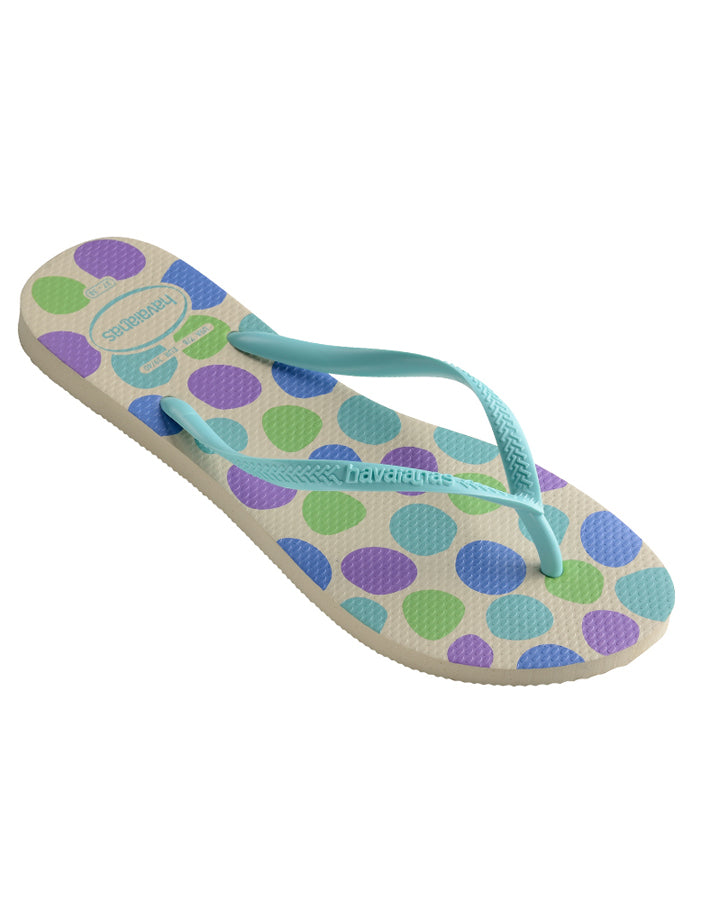 Havaianas Kids Slim Retro Biege Stra/Ice Blue