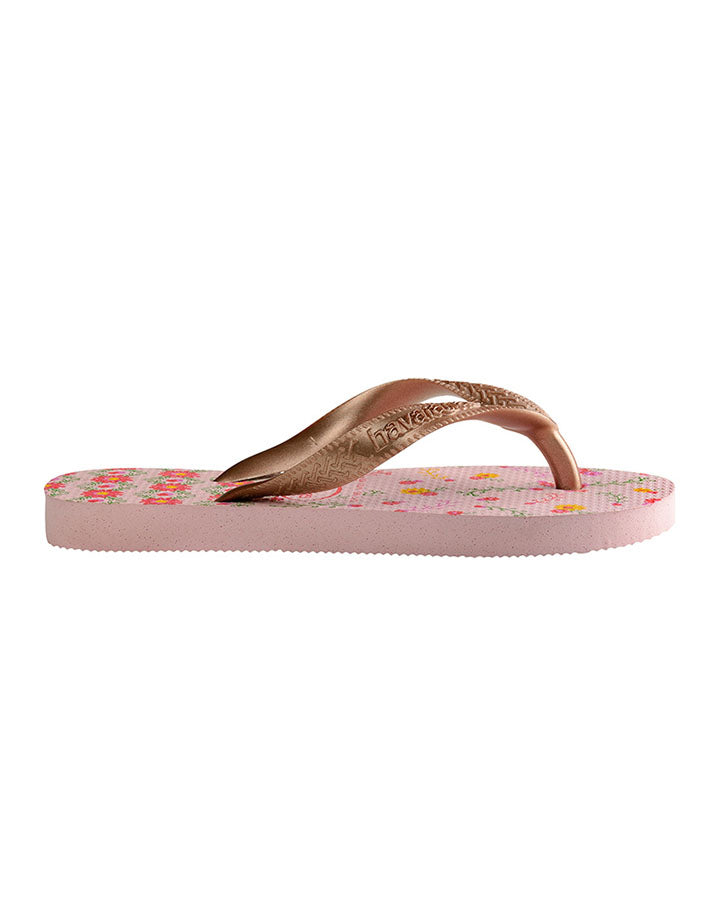 Havaianas Kids Flores Crystal Rose/Rose Gold