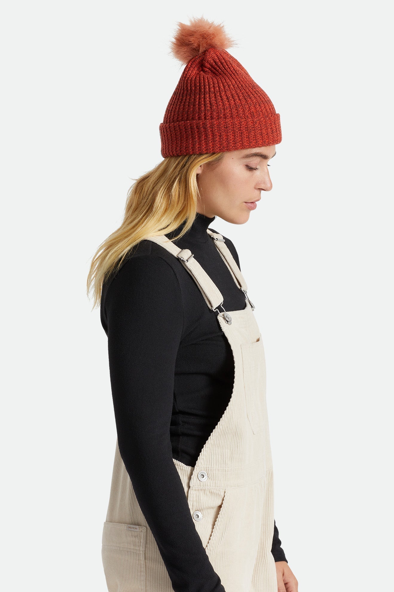 ALISON BEANIE -Brixton10807-DARK BRICK/PHOENIX ORANGE-O/S
