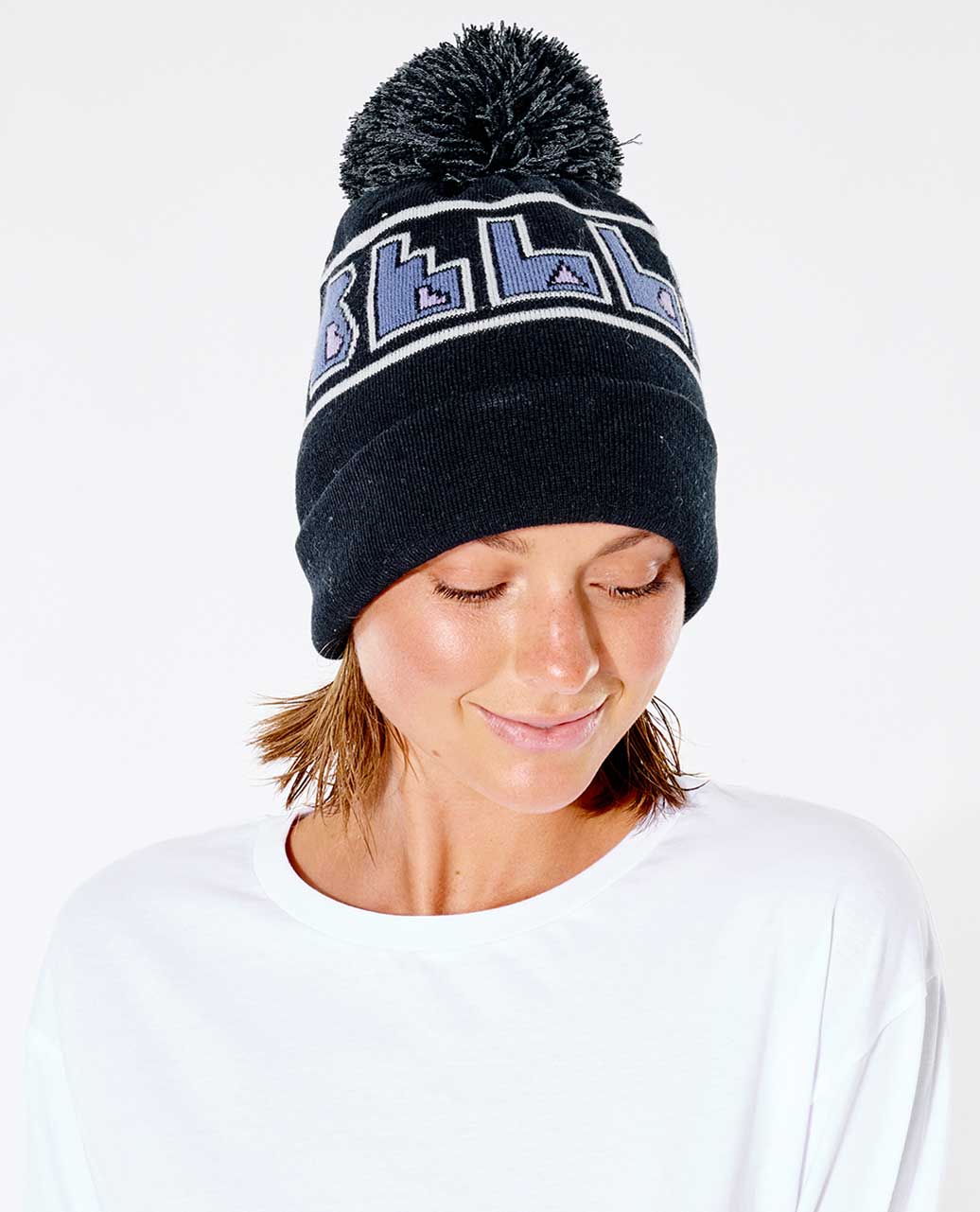 BELLS POM POM BEANIE -Rip CurlGBNEH1-WASHED BLACK-1SZ