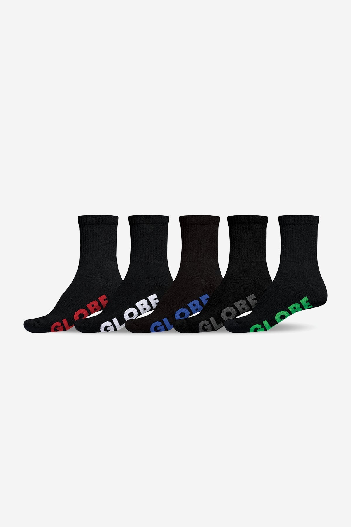 Boys Stealth Crew Sock 5 Pack -GlobeGB40929006-Single-BLK