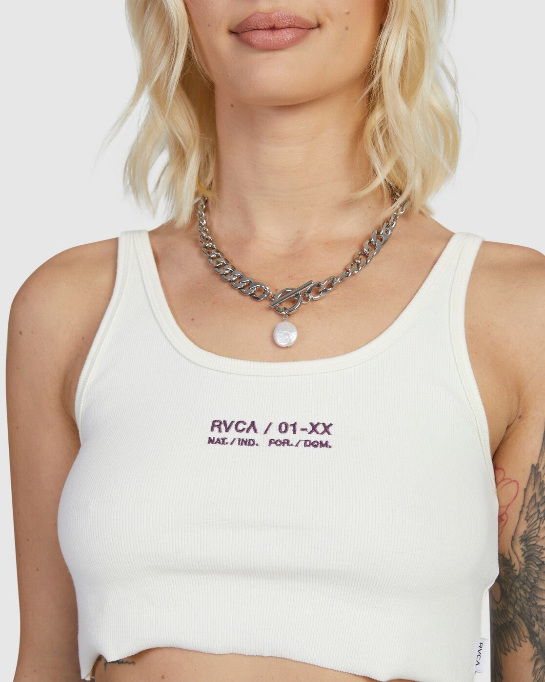 CIRCA CROPPED TANK -RVCAUVJKT00162-Salt-S/8