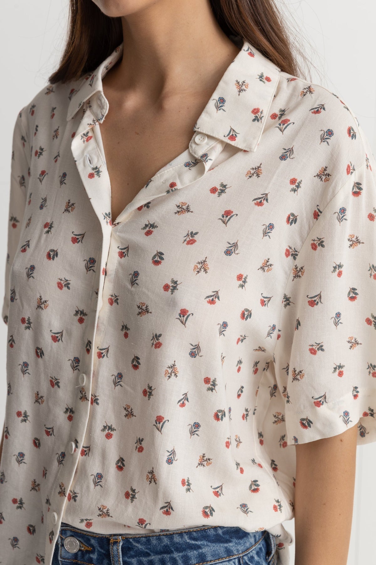 HARLOW FLORAL SHORT SLEEVE SHIRT -RhythmC0823W-FT04-NATURAL-14