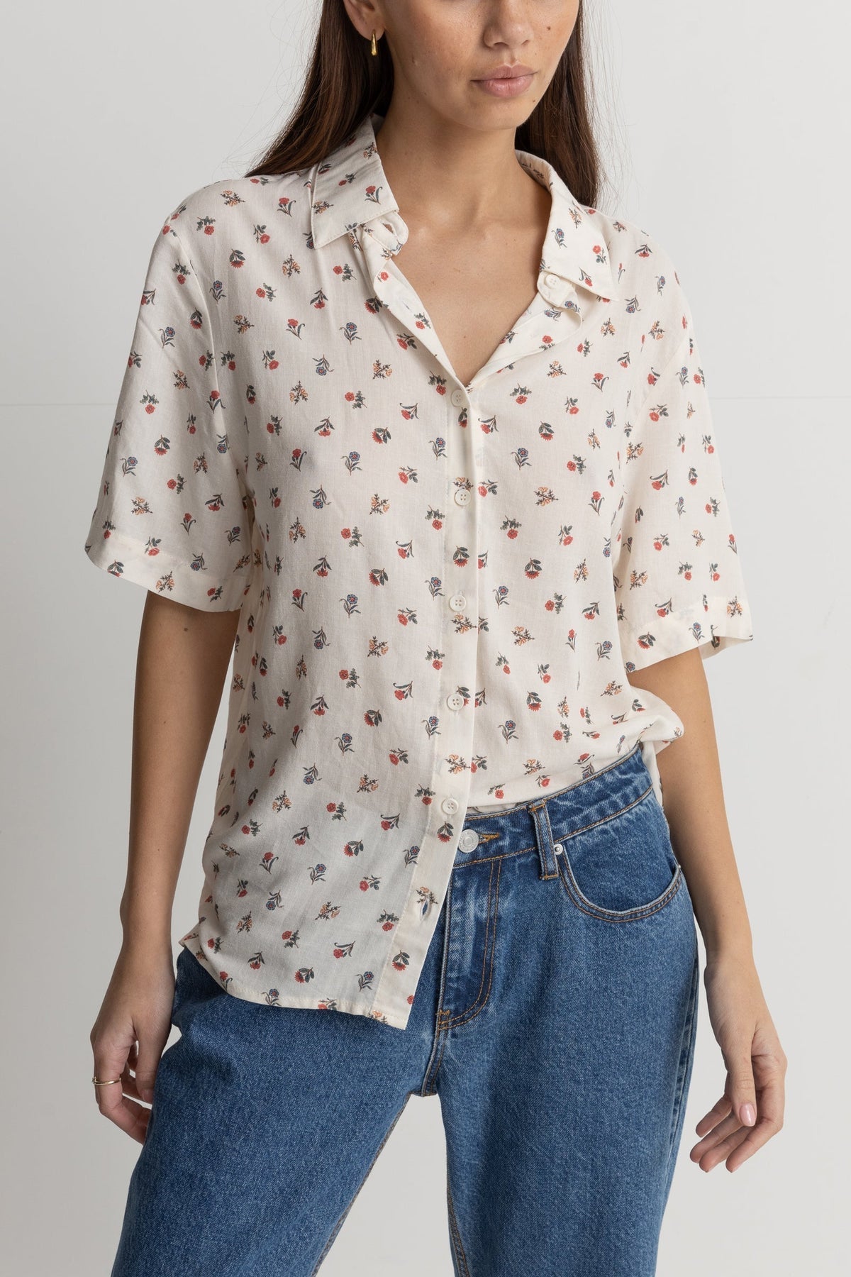 HARLOW FLORAL SHORT SLEEVE SHIRT -RhythmC0823W-FT04-NATURAL-14