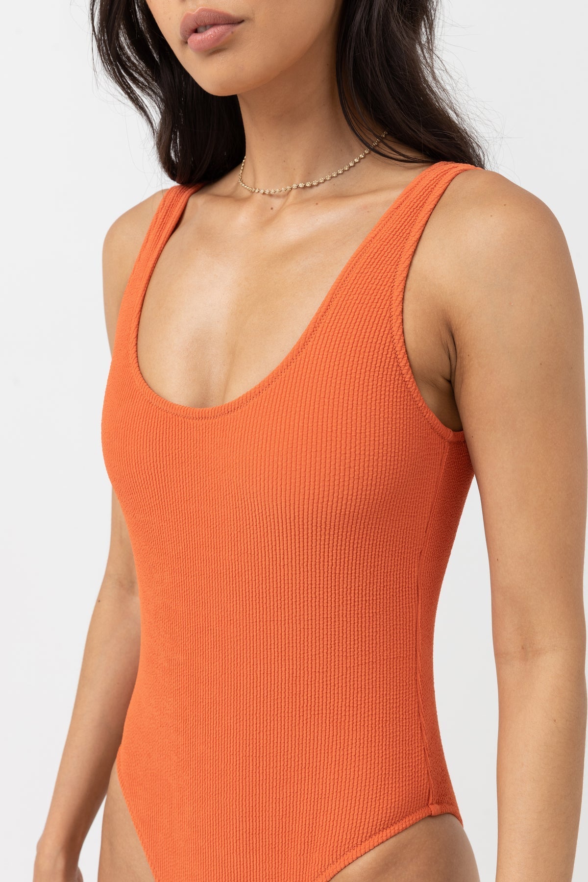 ISLA RIB SCOOP NECK ONE PIECE -Rhythm0723SW-OP59-CHILLI-6