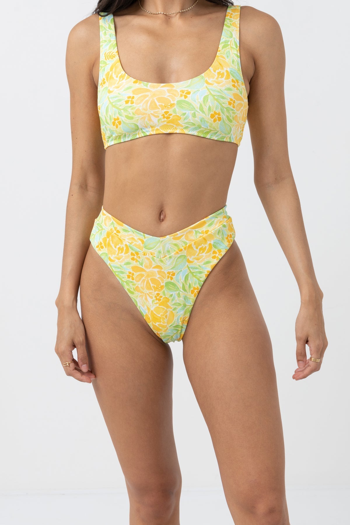 MAGNOLIA FLORAL DEEP V HI WAIST PANT -Rhythm0723SW-BB38-FERN-6