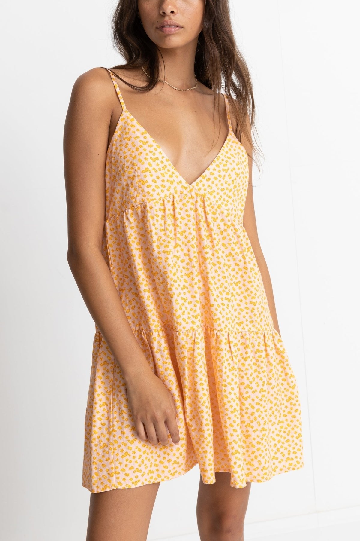 MARLEY FLORAL TIERRED MINI DRESS -Rhythm1023W-DR02-PINK-6