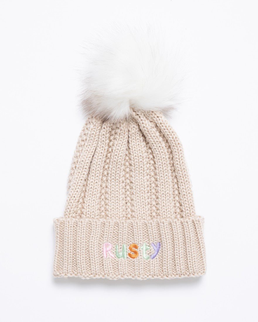 POPPY BEANIE -RustyHBG0007-COCONUT CREAM-GIRL