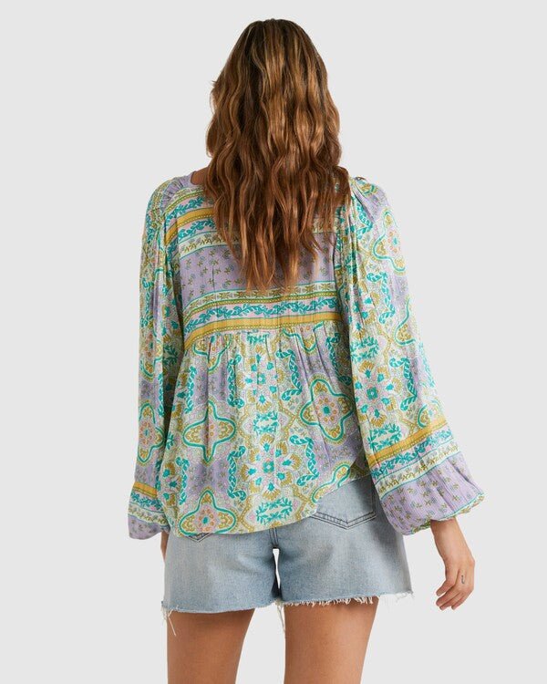 SUMMERSIDE BLOUSE -BillabongUBJWT00214-Salt Crystal-L/12