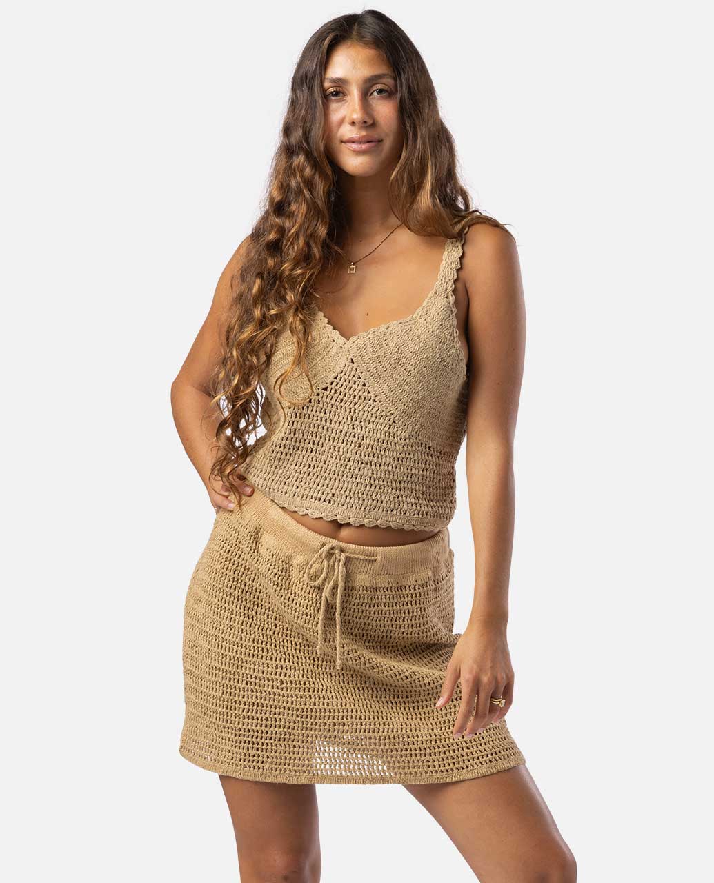 Soliel Crotchet Mini Skirt