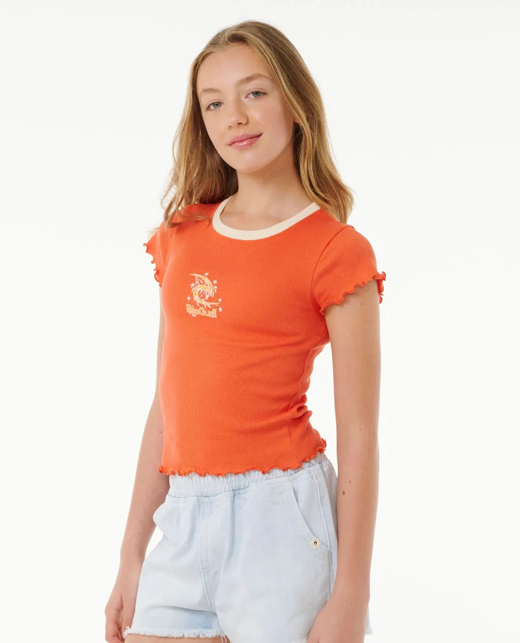 Summer Solstice Rib Tee -Girl