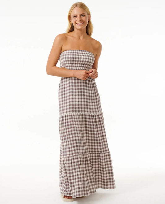 Premium Surf Check Maxi Dress