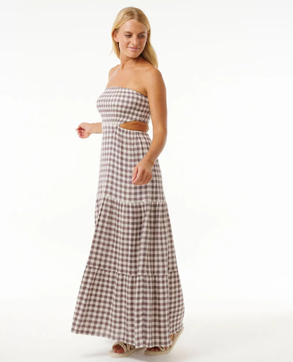 Premium Surf Check Maxi Dress